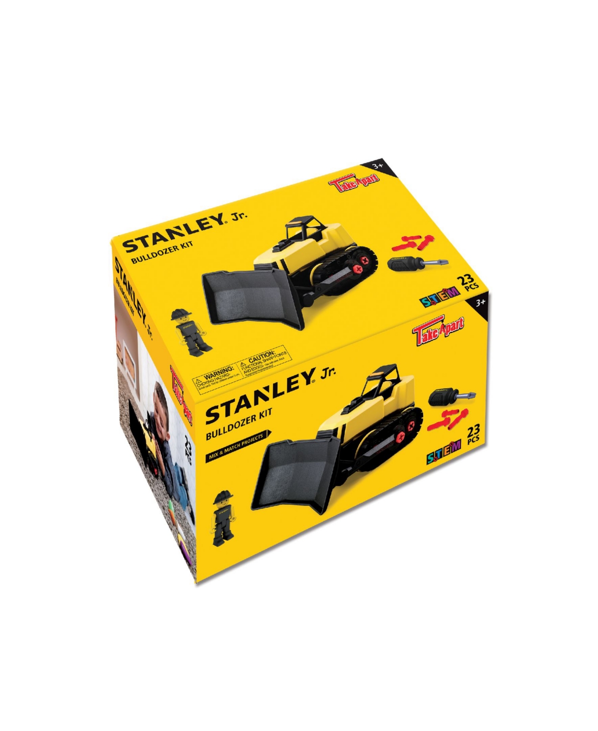 Shop Stanley Jr. Take Apart Bulldozer, Set Of 23 In Black,yellow