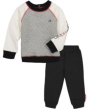 Buy Calvin Klein Baby Boys 2 Pieces Pull Over Pant Set, Heather Gray, 6-9  Months at