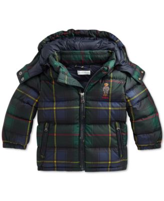 Polo Ralph Lauren Baby Boys Tartan Hooded Puffer Jacket Macy's