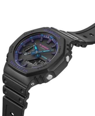 Men's Black Resin Strap Watch, 45.4mm