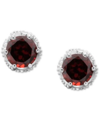 Rhodolite Garnet Stud Earrings (2 ct. t.w.) in Sterling Silver (Also in Amethyst, White Topaz, Citrine, Peridot, & Blue Topaz)