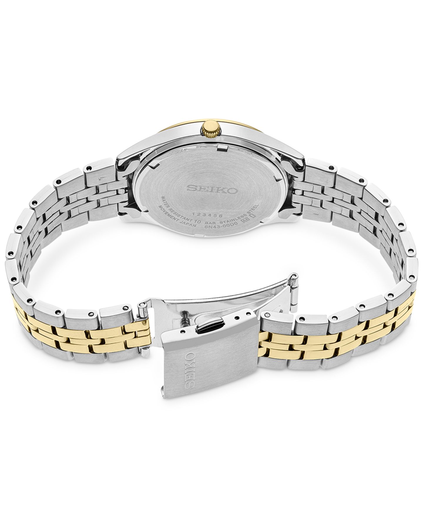 Мужские часы Seiko Essentials Two-Tone Stainless Steel Bracelet Watch 37mm — фото 3