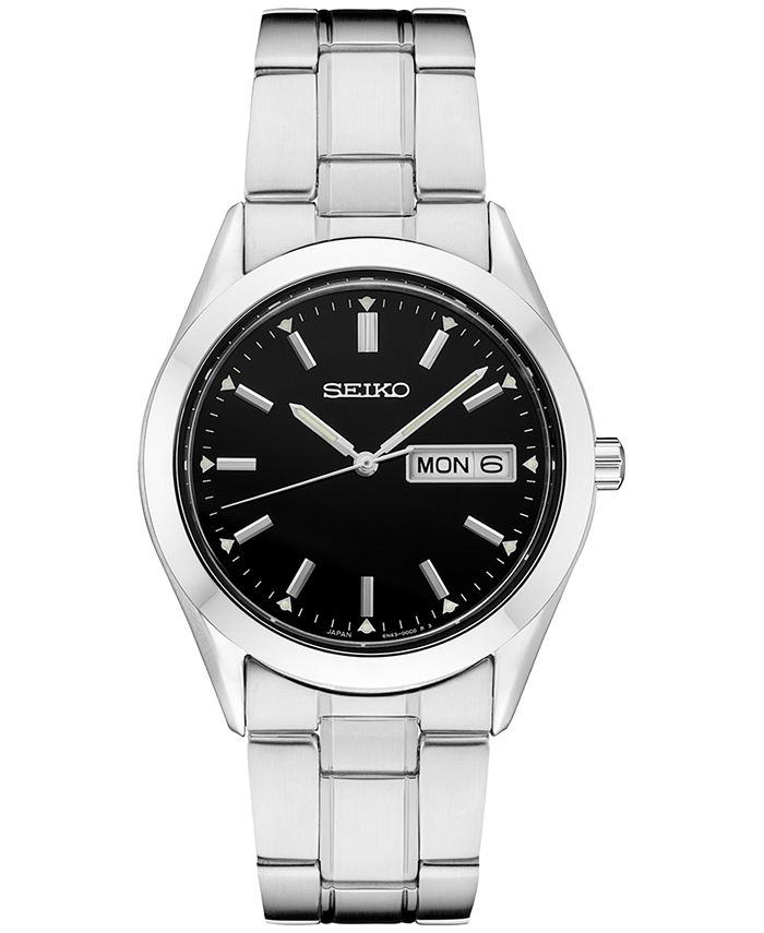 Seiko Men's Essentials Stainless Steel Bracelet Watch 38mm & Reviews - All  Watches - Jewelry & Watches - Macy's