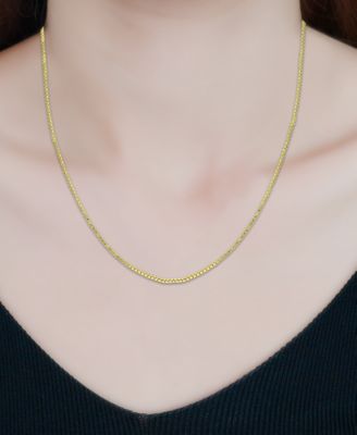 Box Link 20" Chain Necklace in 18k Gold-Plated Sterling Silver, Created for Macy's