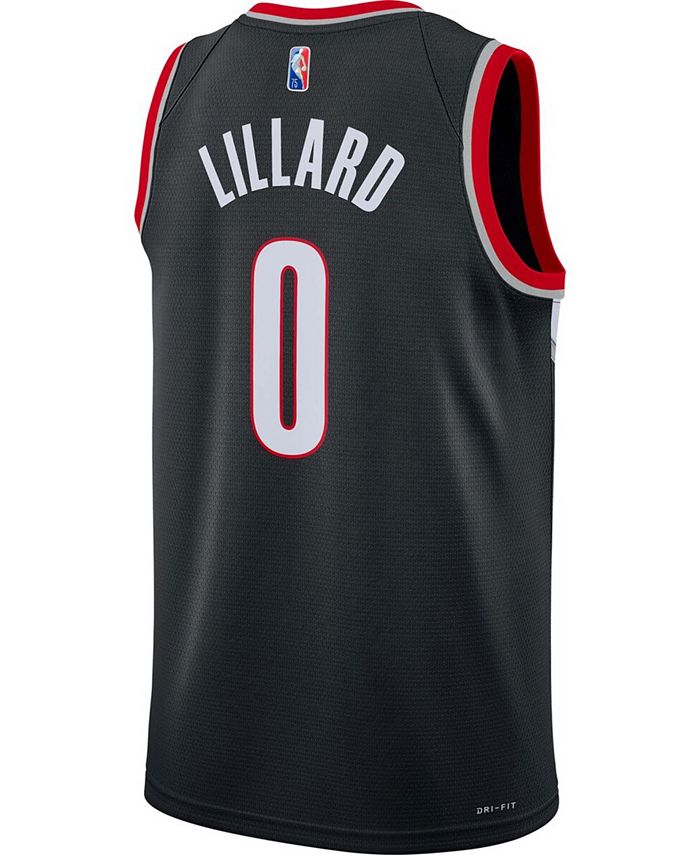 Nike Men's Damian Lillard Black Portland Trail Blazers 2021/22 Diamond ...