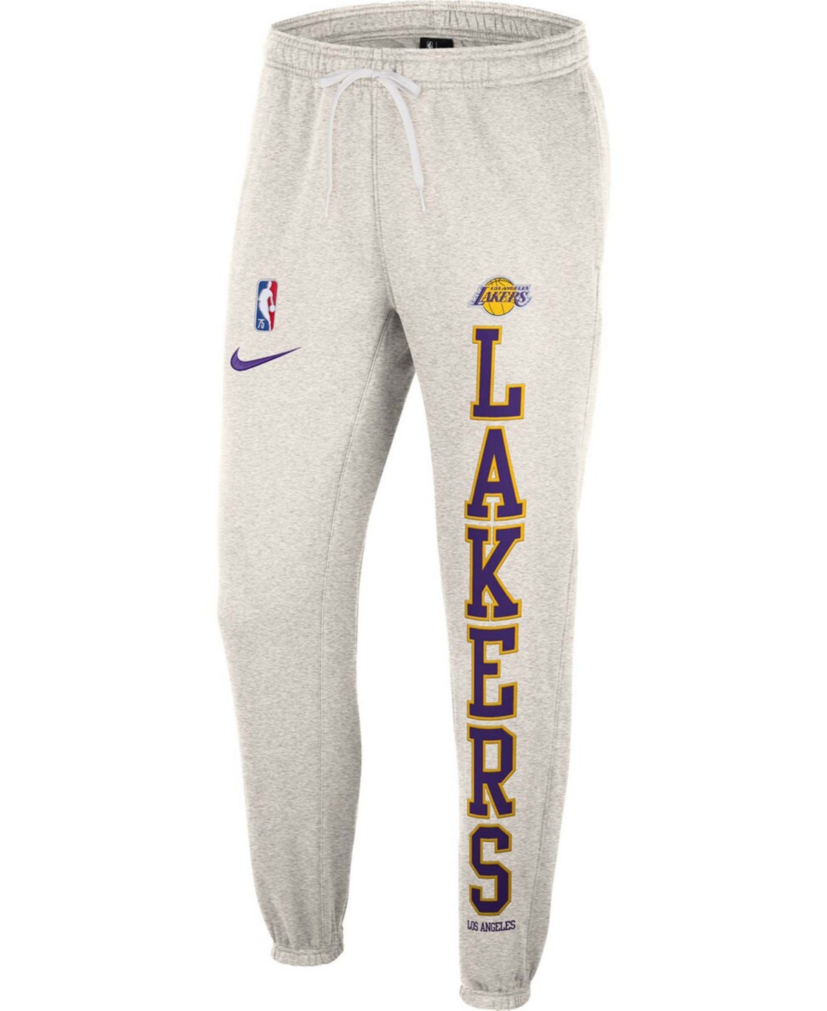 Men'sLos Angeles Lakers 75th Anniversary Courtside Fleece Pants - Oatmeal