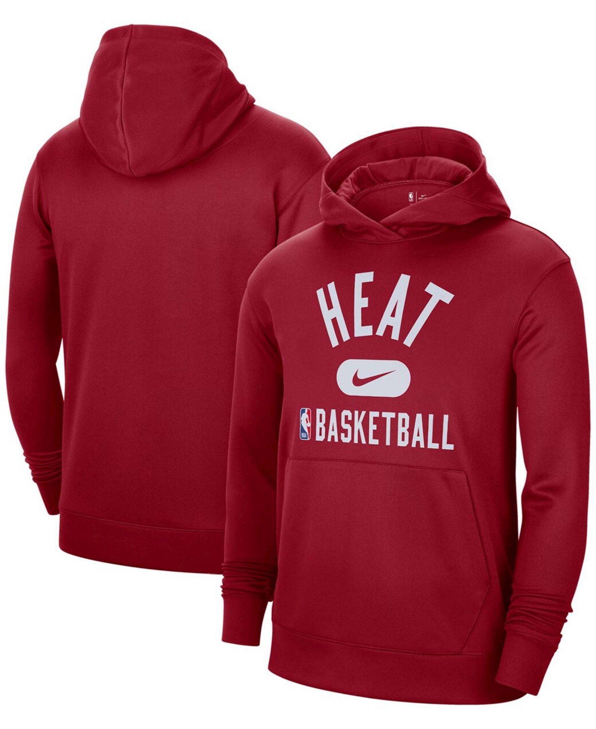 Men's Red Miami Heat 2021-2022 Spotlight On Court Performance Practice Pullover Hoodie