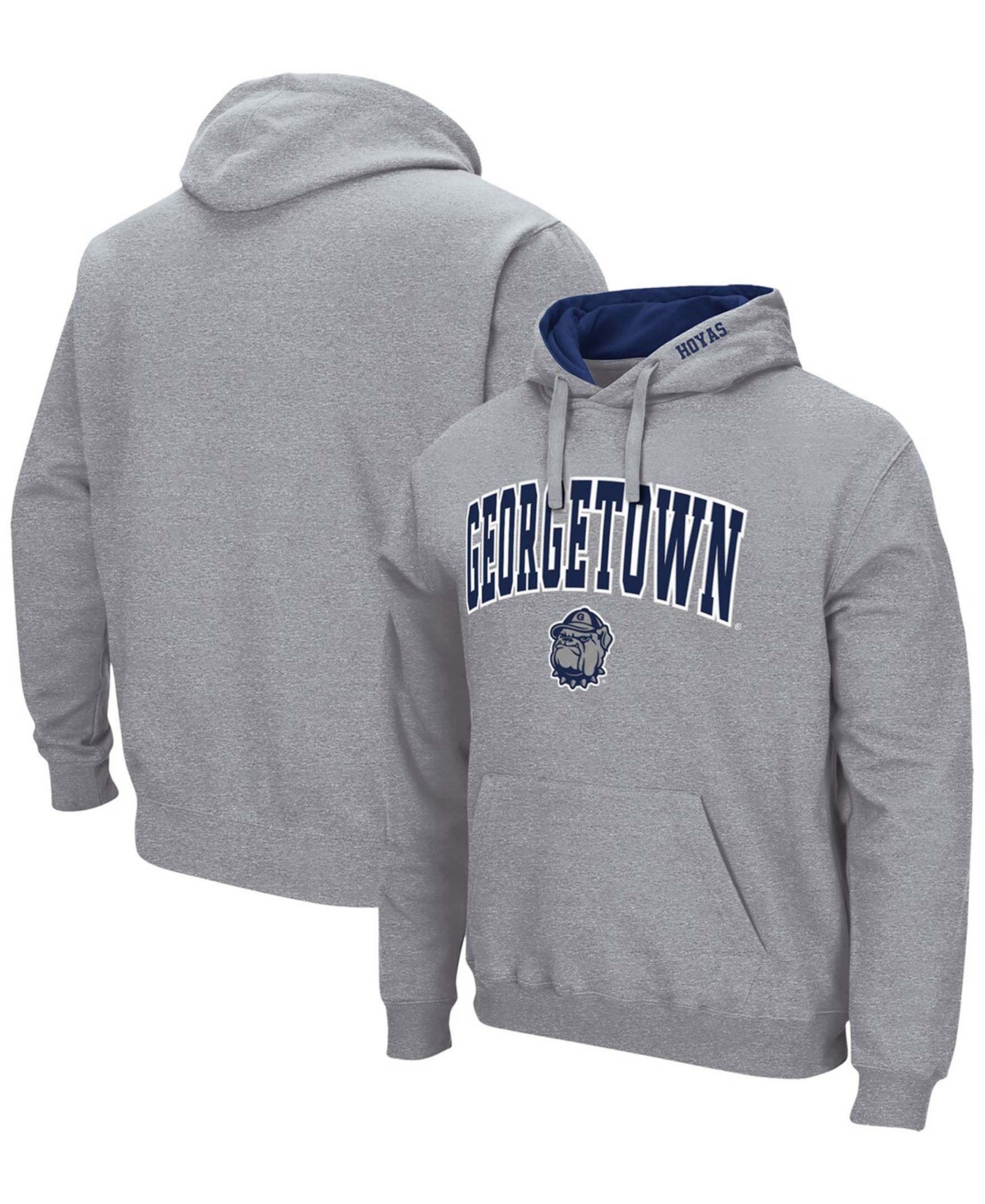 Shop Colosseum Men's  Heather Gray Georgetown Hoyas Arch And Logo Pullover Hoodie