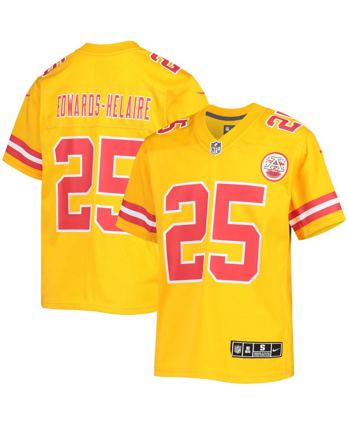 Big Boys Clyde Edwards-Helaire Gold-Tone Kansas City Chiefs Inverted Team Game Jersey - Gold-Tone