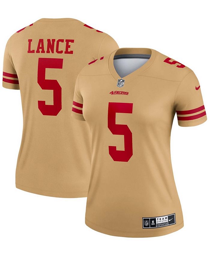 Nike Women's Trey Lance Gold-Tone San Francisco 49ers Inverted Legend ...