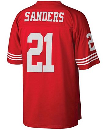 Men's San Francisco 49ers Deion Sanders Mitchell & Ness Scarlet Legacy  Replica Jersey