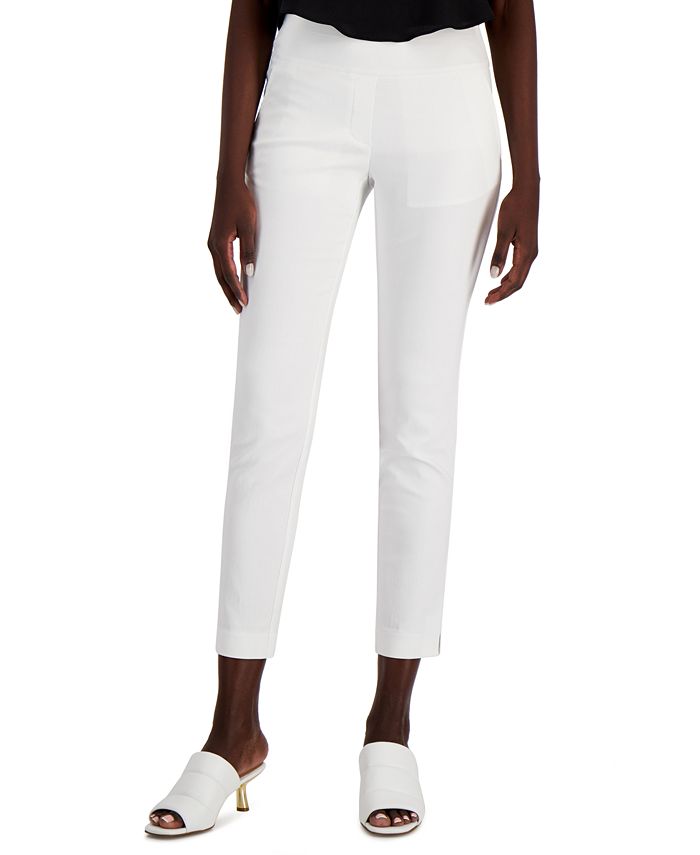 Alfani Pull-On Faux Fly Tummy-Control Pants, Created for Macy's - Macy's