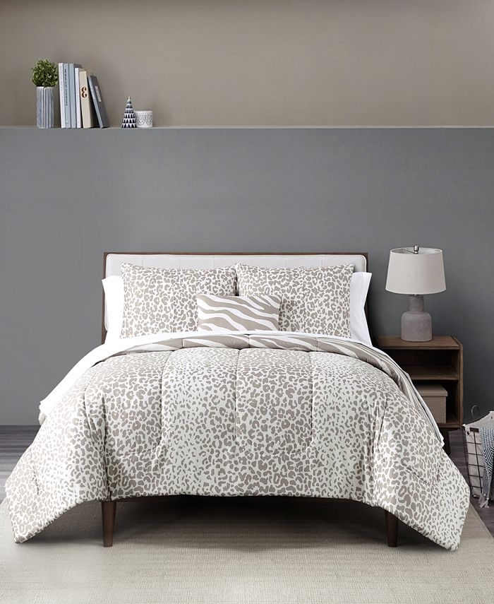 Keeco Nicole Zebra Reversible 12Pc. Queen Comforter Set, Created for Macy's Macy's