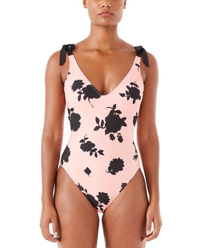 kate spade new york Printed Bow-Strap One-Piece Swimsuit & Reviews -  Swimsuits & Cover-Ups - Women - Macy's