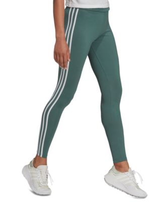 adidas three stripe leggings green