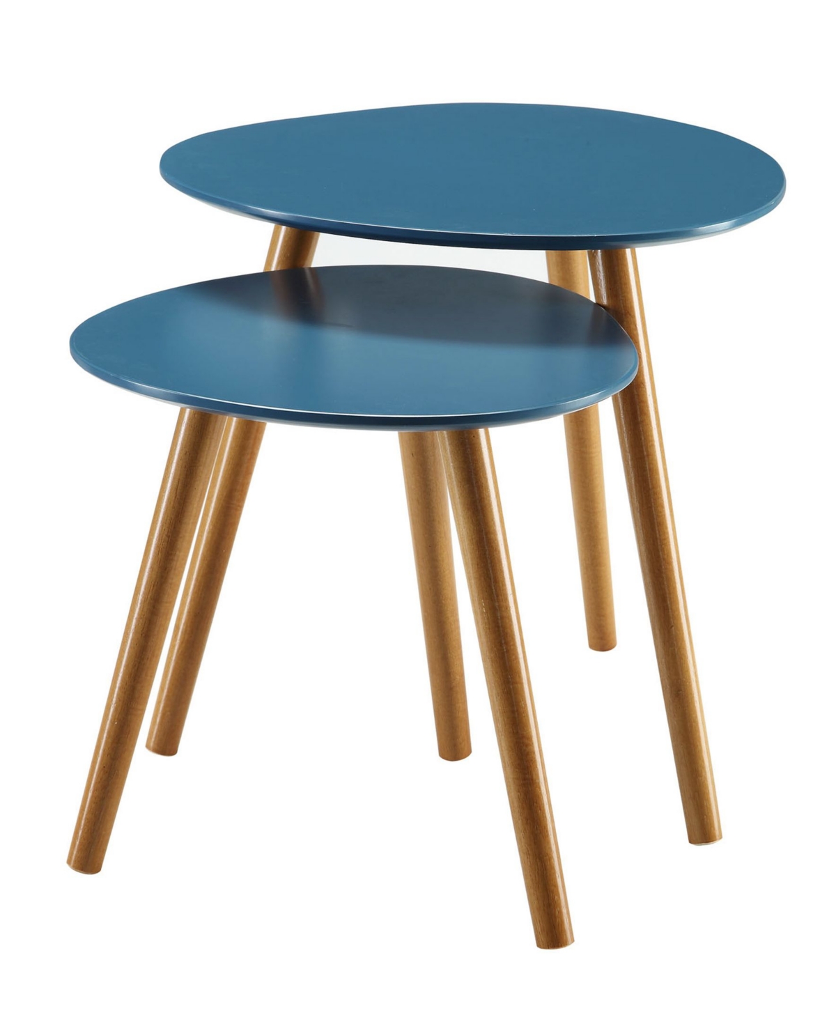 Convenience Concepts Oslo Nesting End Tables In Blue,natural