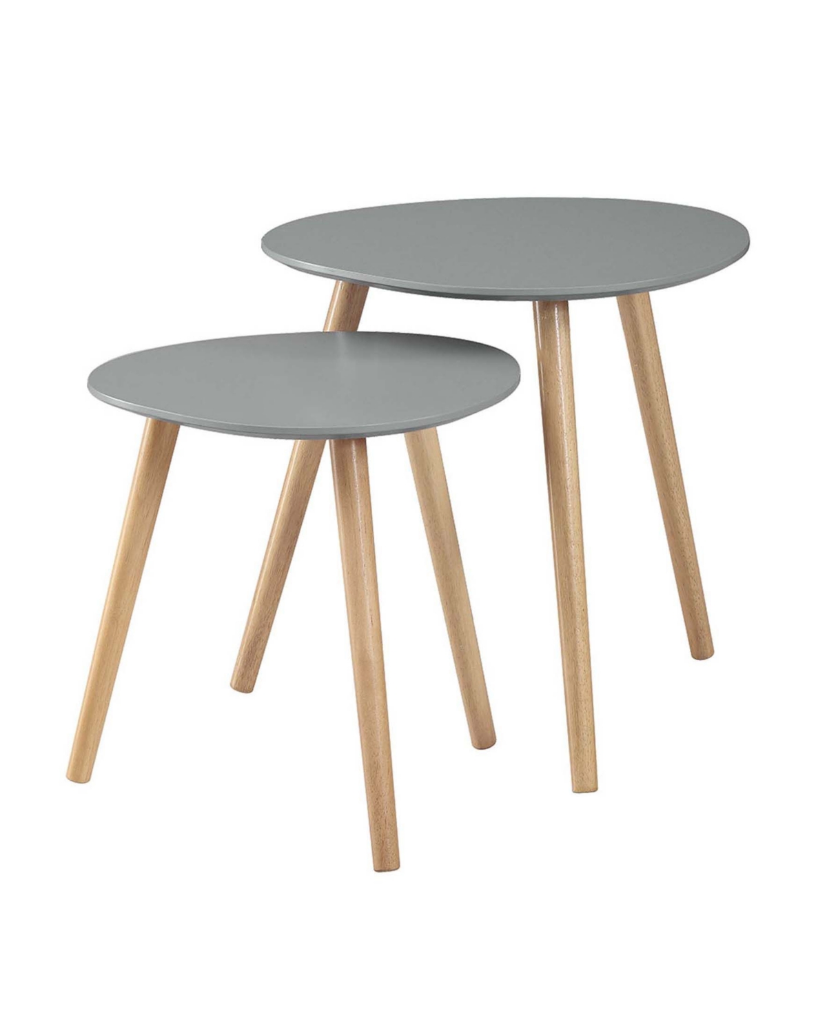 Shop Convenience Concepts Oslo Nesting End Tables In Gray,light Oak