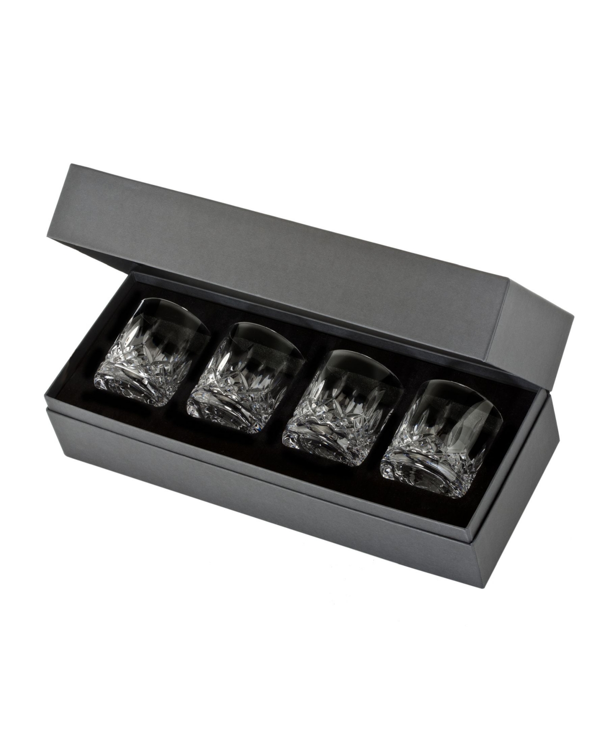 Waterford Lismore Connoisseur Diamond Set Of 4 Lead Crystal Tumblers In Clear