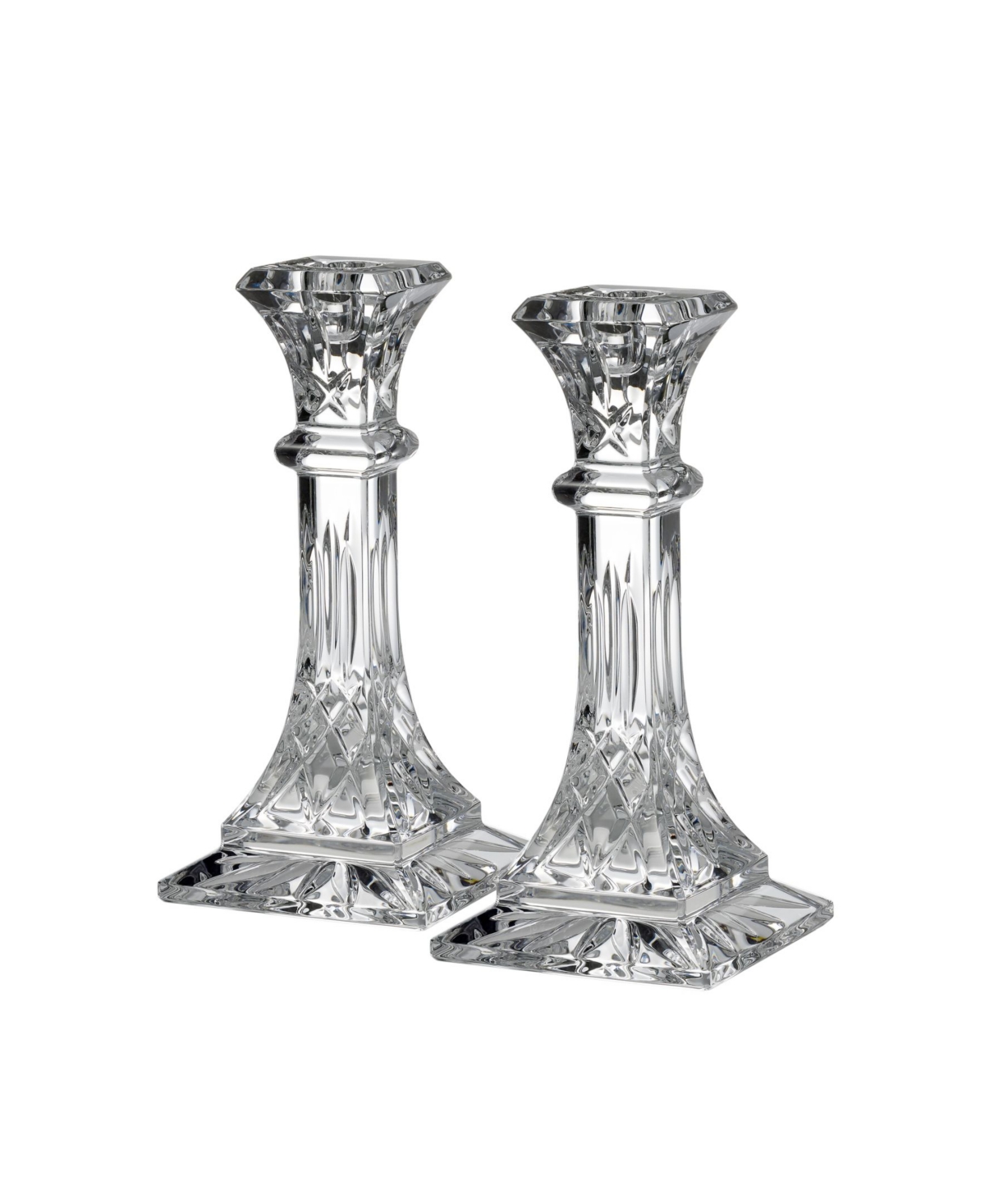 Waterford Lismore 8" Candlestick, Set Of 2 In Clear