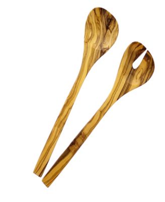 Универсальная сервировочная миска French Home Vintage из стекла и сервировочные столики из оливкового дерева