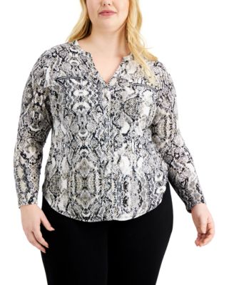 macys plus size tops