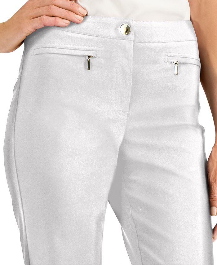 JM Collection Petite Zip-Pocket Pants, Created for Macy's & Reviews ...