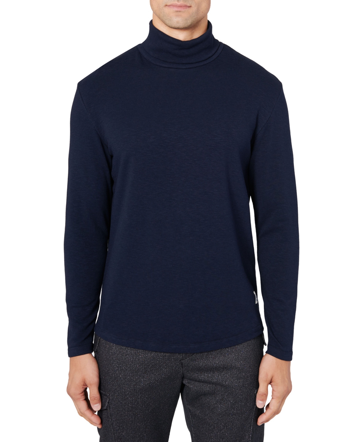 Men's Long Sleeve Turtleneck Sweater - Navy