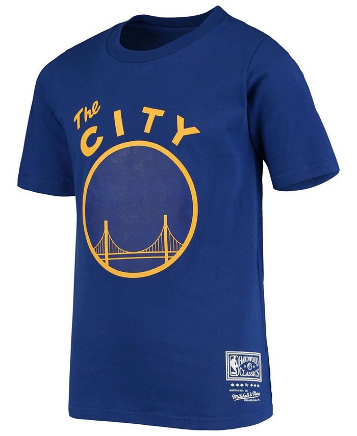 Mitchell & Ness Big Boys and Girls Royal Golden State Warriors Hardwood Classics Tshirt Macy's
