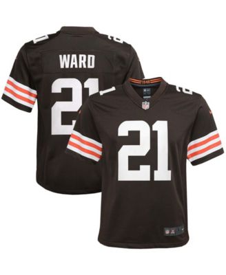 Big Boys and Girls Denzel Ward Brown Cleveland Browns Game Jersey
