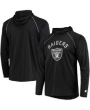 Men's Starter Silver/Black Las Vegas Raiders Throwback League Raglan Long Sleeve Tri-Blend T-Shirt