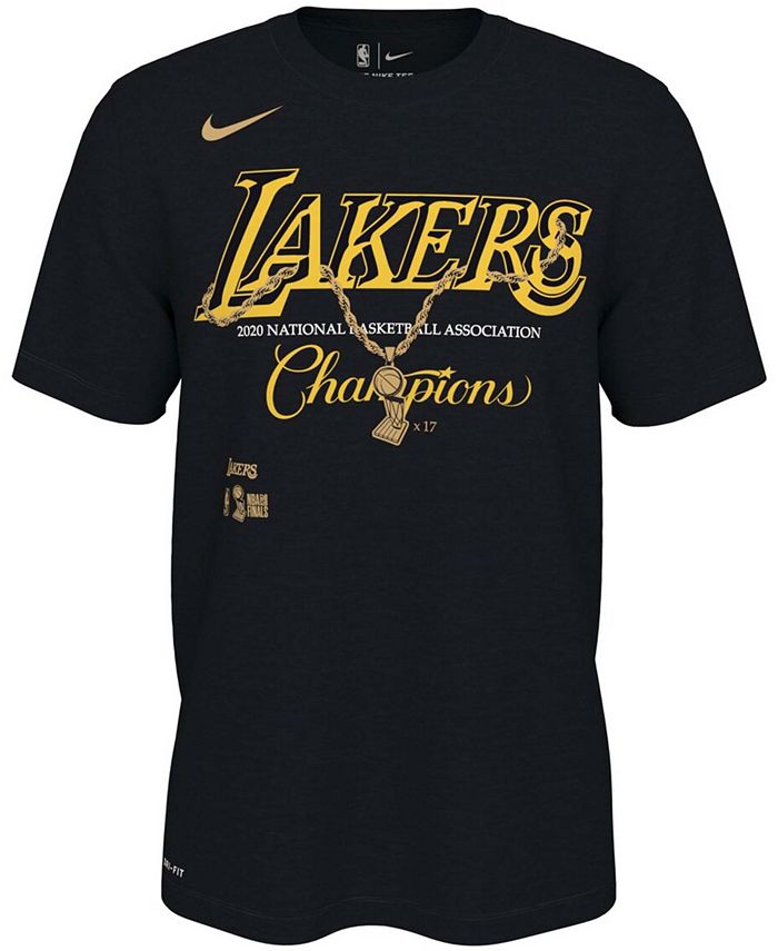 Nike Men's Black Los Angeles Lakers 17-Time NBA Finals Champions ...