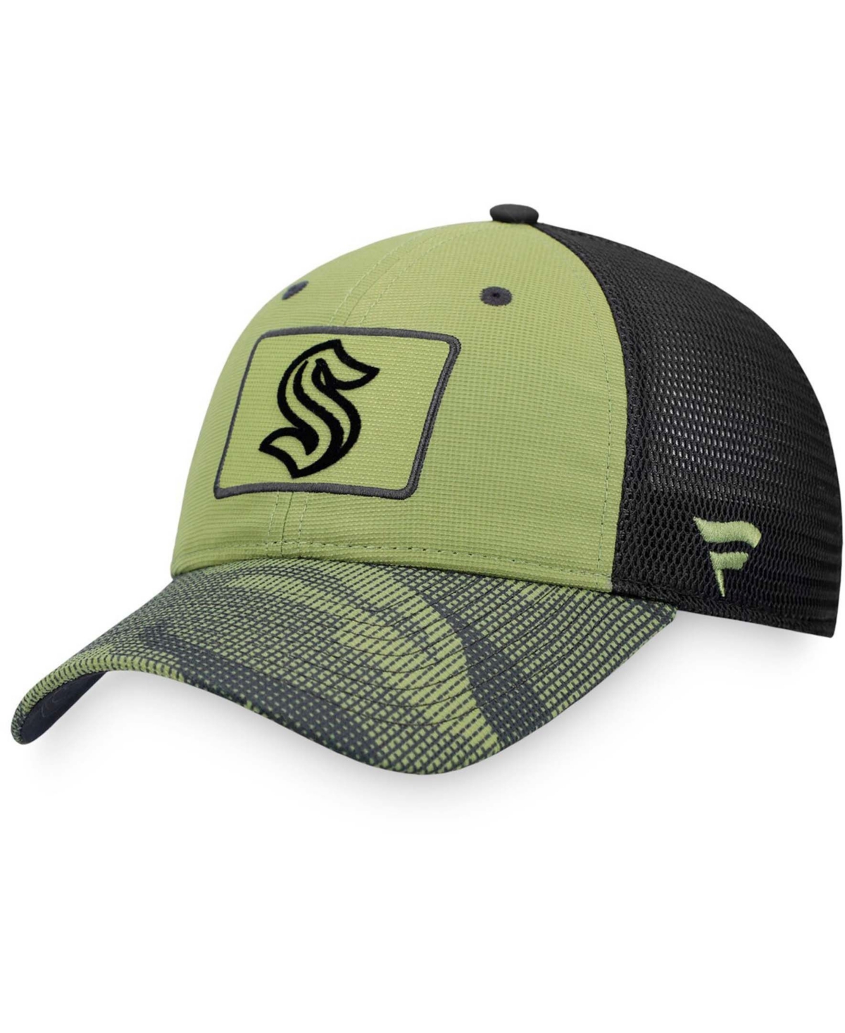 Shop Fanatics Men's Camo And Black Seattle Kraken Military Appreciation Snapback Hat In Camo,black