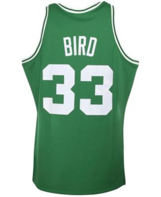Men's Larry Bird Kelly Green Boston Celtics 1985/86 Hardwood Classics Authentic Jersey