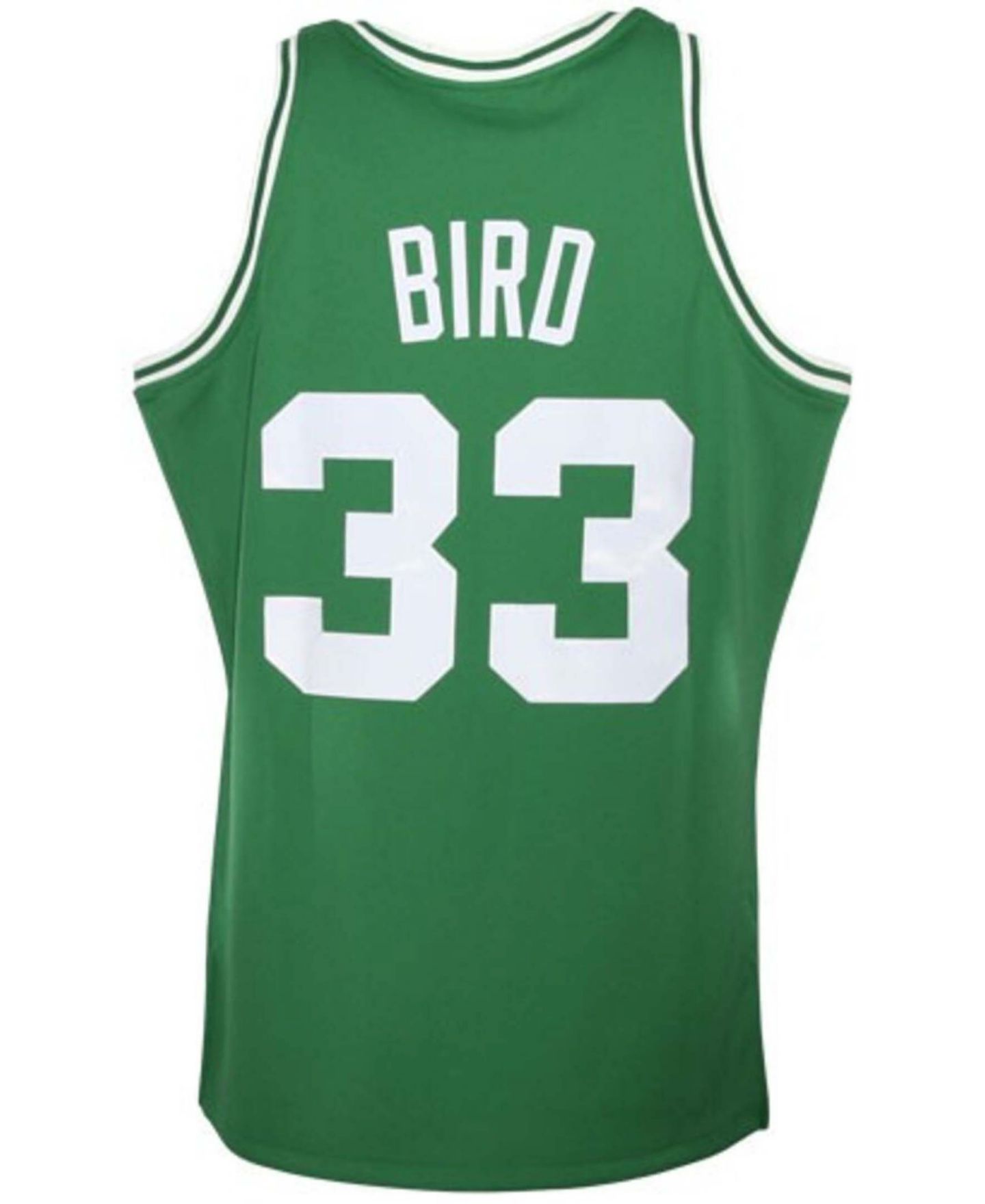 Мужской топ Mitchell & Ness Larry Bird Kelly Green Boston Celtics 1985/86 Hardwood Classics Authentic Jersey — фото 4