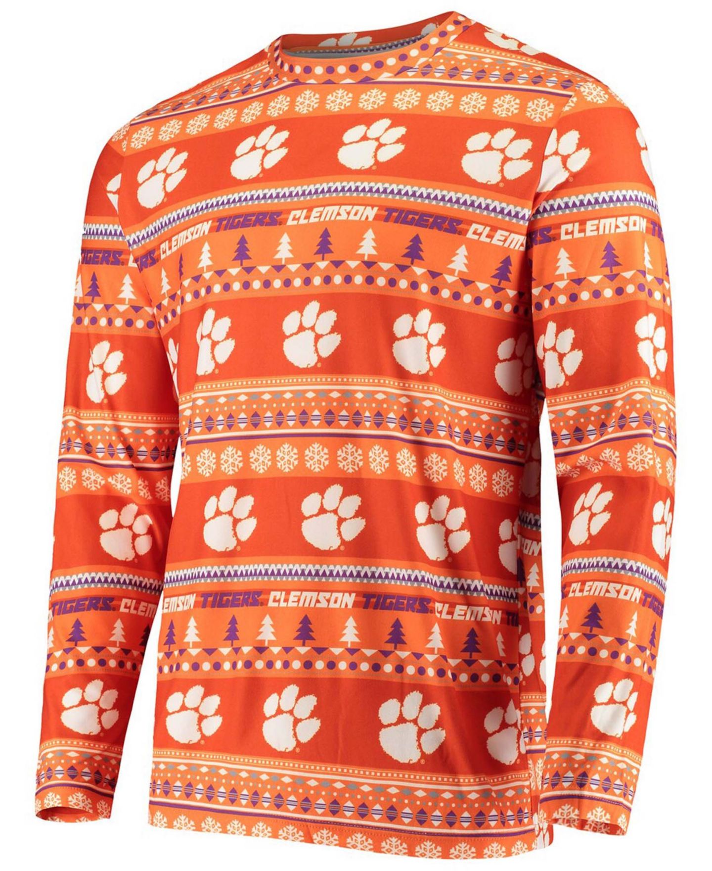 Мужская пижама Concepts Sport Clemson Tigers Ugly Sweater, Orange — фото 3