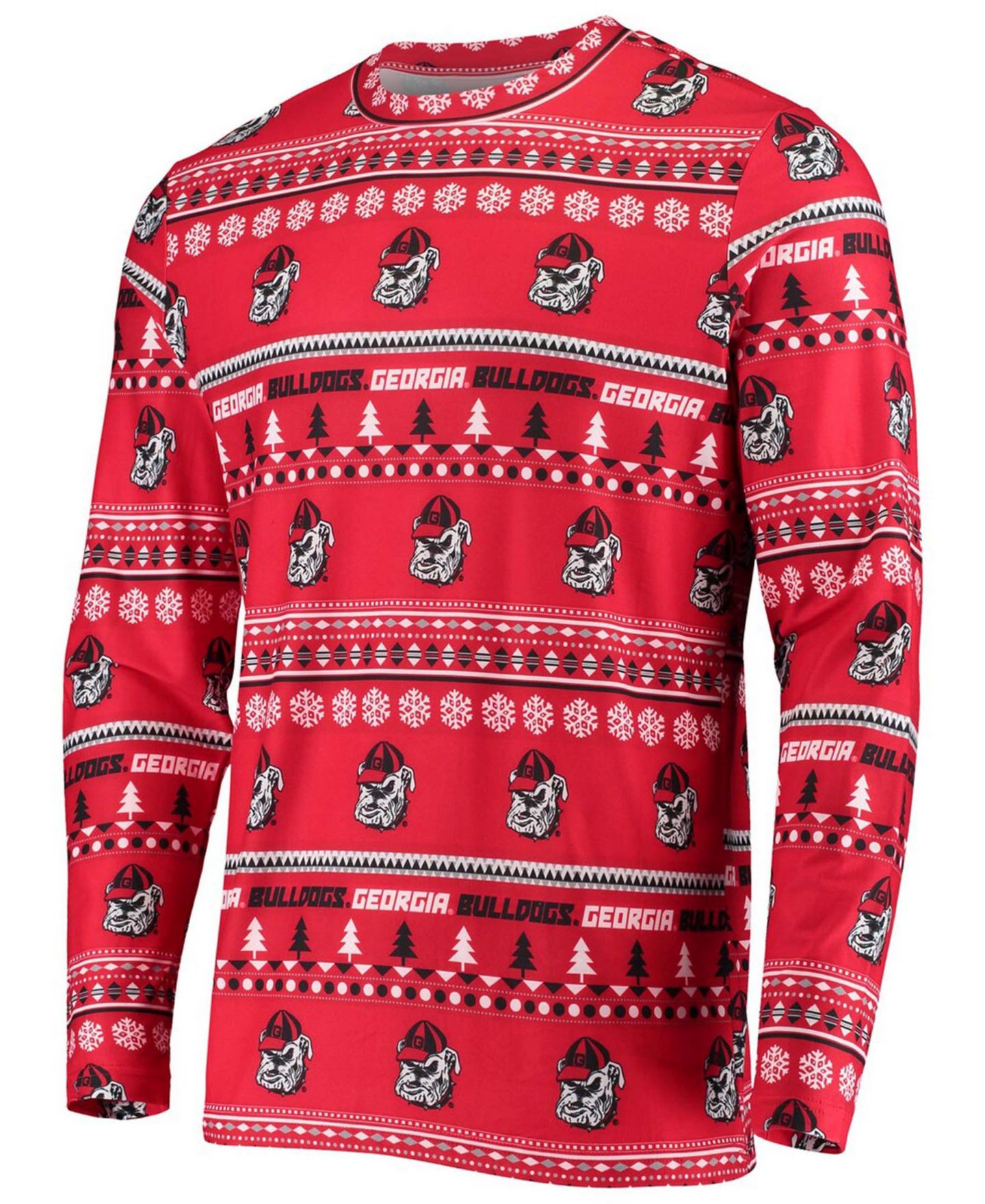 Мужская пижама Concepts Sport Georgia Bulldogs Ugly Sweater, Red — фото 3
