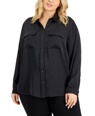 Alfani - Plus Size Utility Blouse