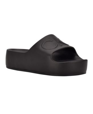 Calvin Klein Women's Holly Logo Platform Slide Sandals & Reviews - Sandals  - Shoes - Macy's