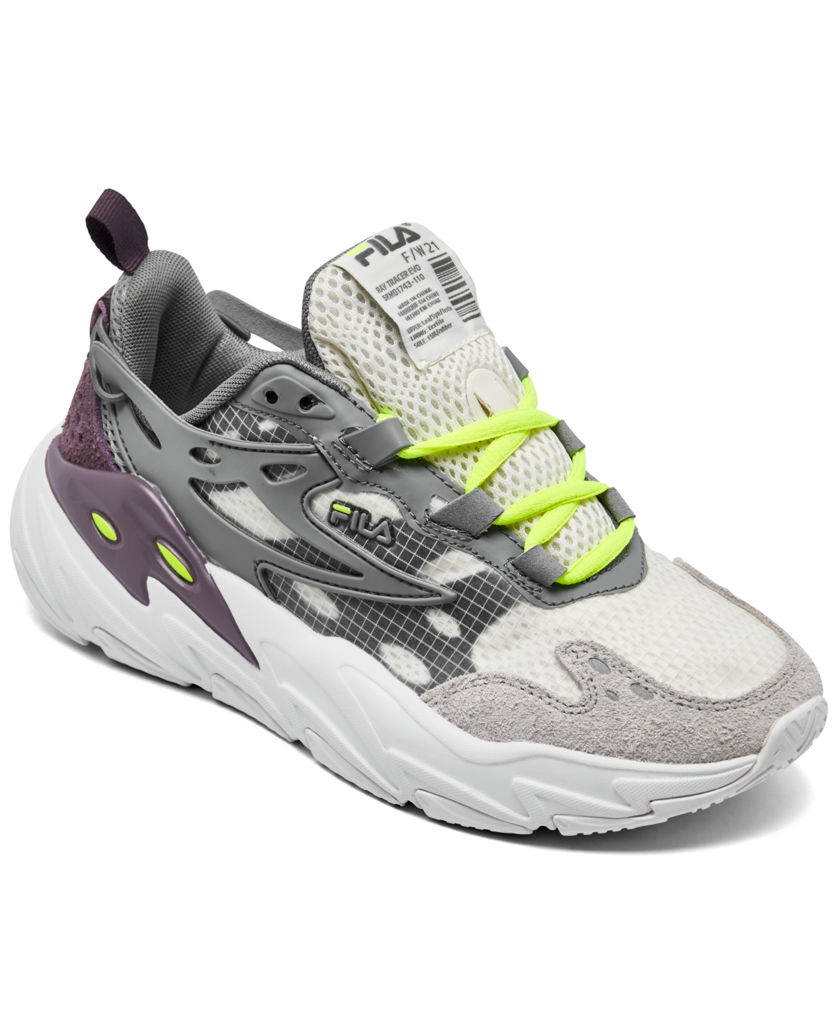women's fila ray tracer casual shoes
