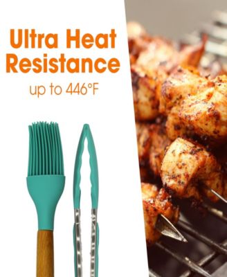 Silicone Spatula with Wooden Handles Set, 11 Pieces