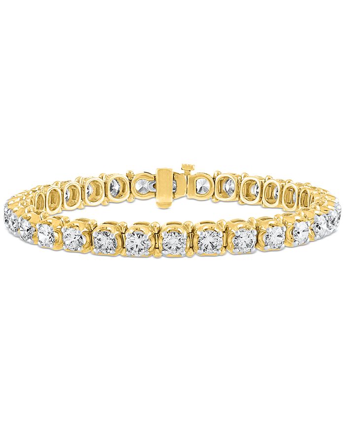 Macy's Diamond Tennis Bracelet (10 ct. t.w.) in 14k White Gold or 14k ...