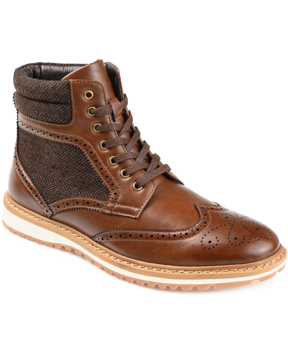 Men's Harlan Wingtip Ankle Boots - Brown