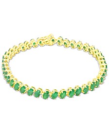Emerald Tennis Bracelet (10-1/2 ct. t.w.) in Gold-Plated Sterling Silver (Also in Tanzanite, Sapphire & Ruby)