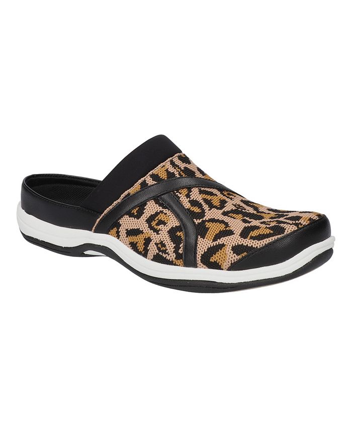 Mule Easy Street Sport Getup Donna, Tomaia In Rete Leopardata, Taglia 40.5 EU