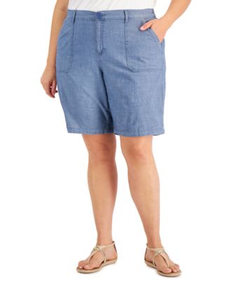 Karen Scott Plus Size Shorts for Women 