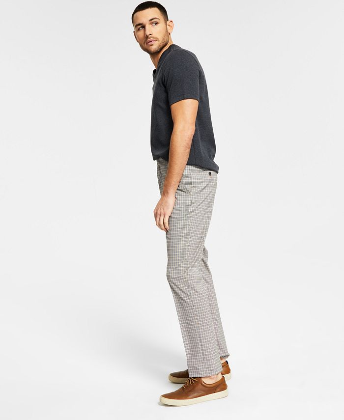 Tommy Hilfiger Men's Modern-Fit TH Flex Stretch Check Performance Pants ...