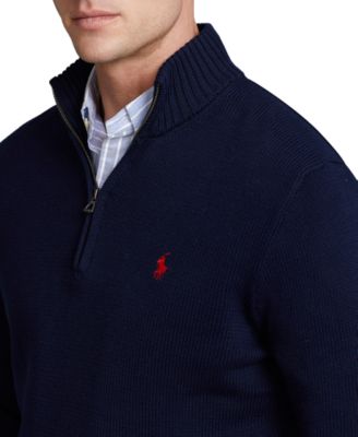 Men's Cotton Quarter-Zip Sweater
