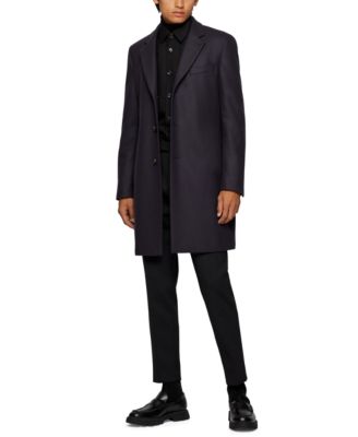 Men's Slim-Fit Formal Wool Coat