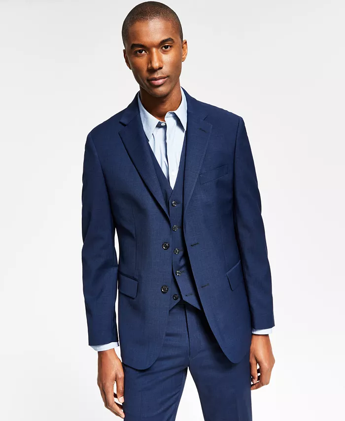 Men's Modern-Fit Wool TH-Flex Stretch Suit Separates Jacket