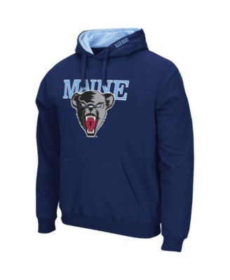 Men's Navy Maine Black Bears Arch and Logo Pullover Hoodie